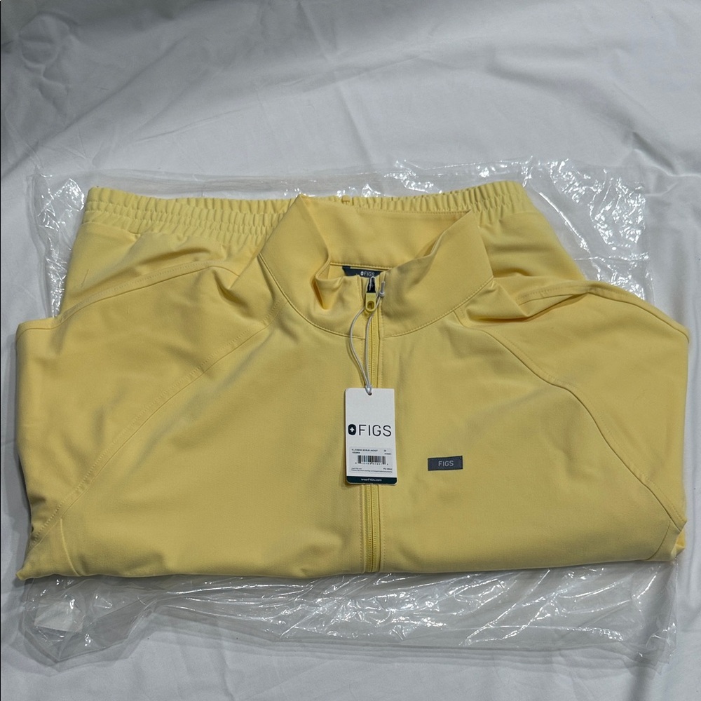 Figs Men Yellow Scrub Jacket